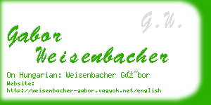 gabor weisenbacher business card